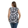 thumbnail image 2 of Baywell Women's Plus Size V-neck Sleeveless Blouses Pleated Tank Tops Casual Solid /Floral Printed Summer Sleeveless Shirts XL-5XL, 2 of 8