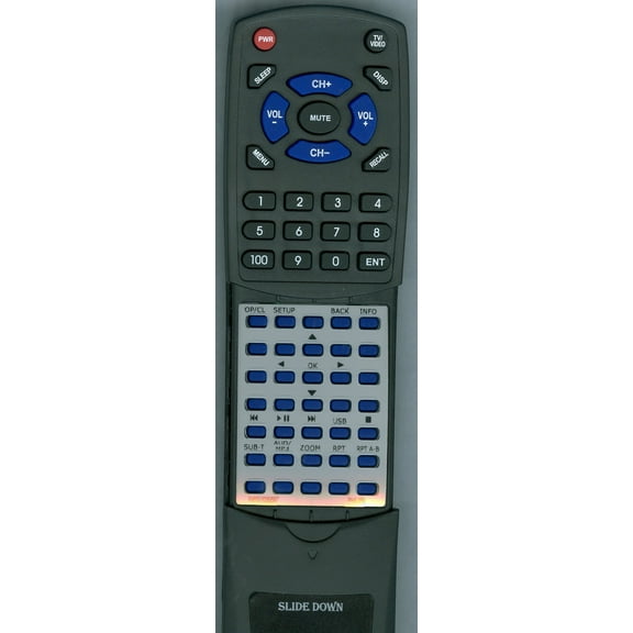 Replacement Remote for PHILIPS 996510030597, RT996510030597, DVP3560/F8, DVP3560F8, DVP3560, DVP3560/F7, DVP3560F7, DVP3360