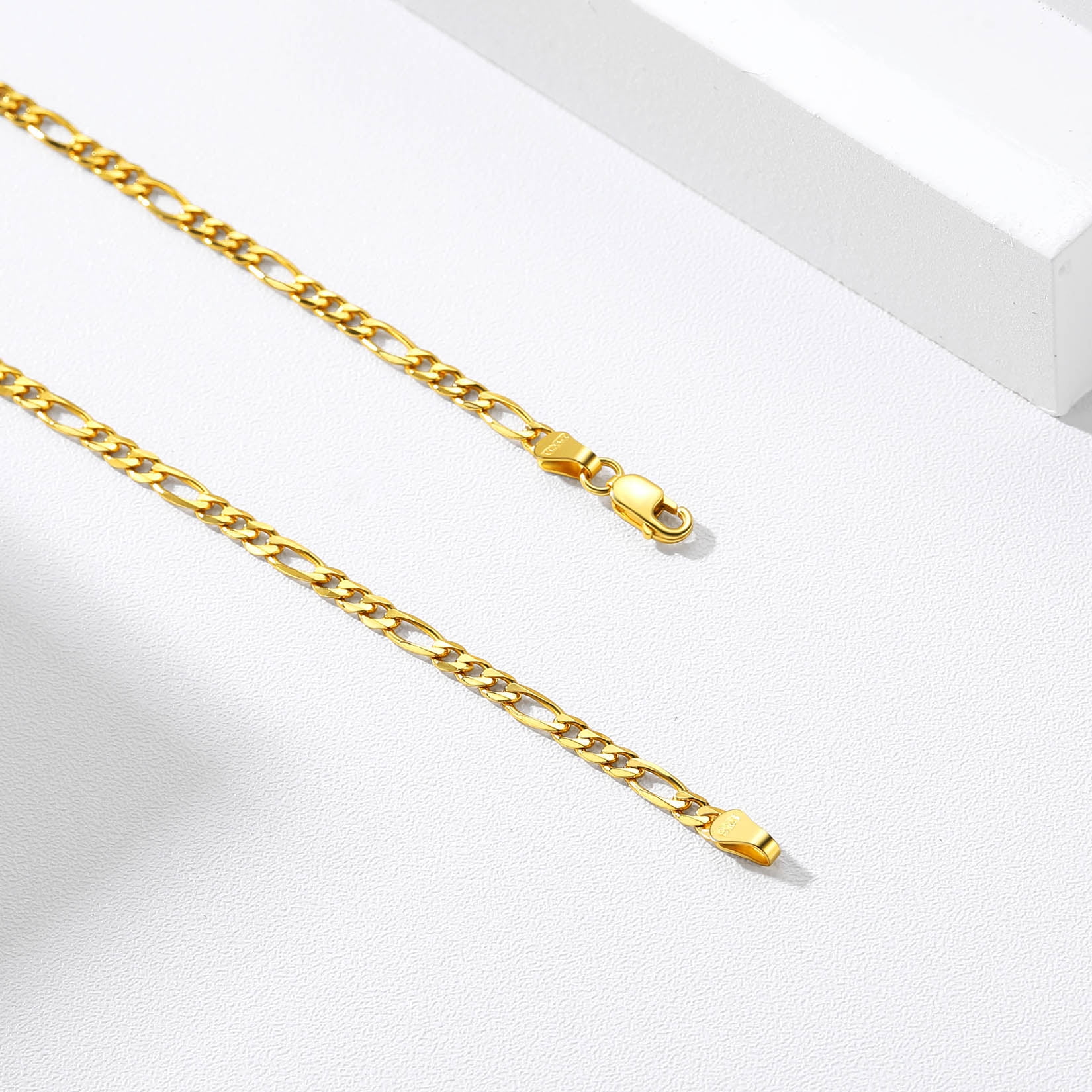 ChainsProMax Solid 925 Sterling Silver Figaro Chain Men Women Necklace, 3mm/5mm, 14"-28", Jewelry Gifts for Men/Women