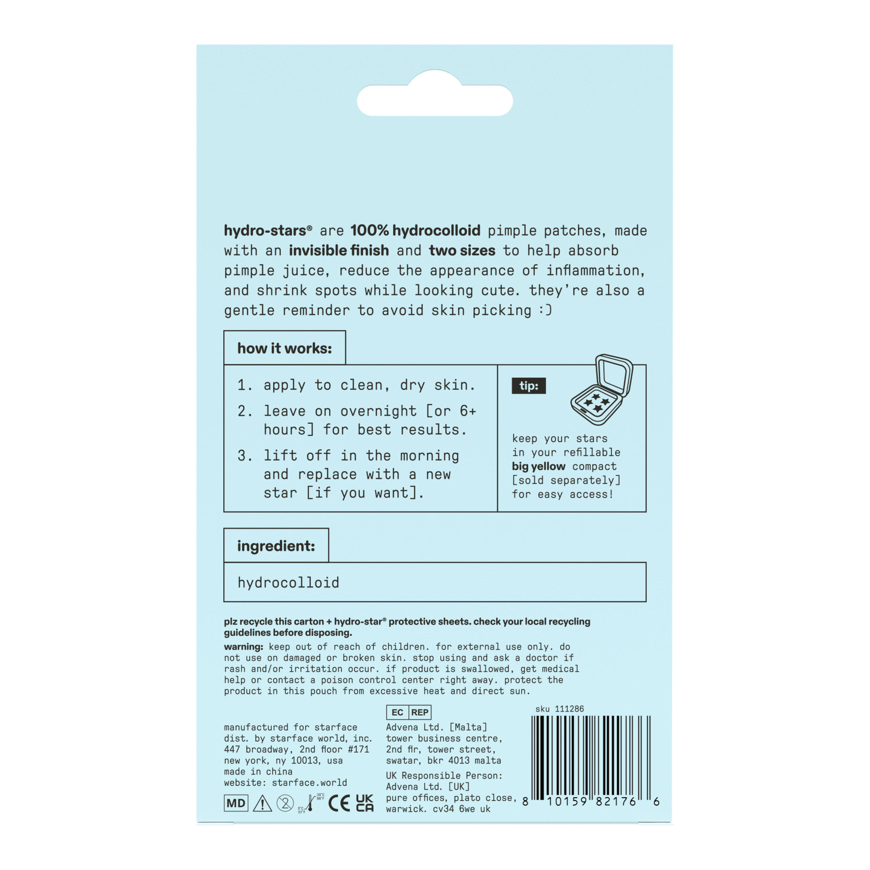 Starface Hydro-Star® Clear Pimple Patches - 64 Count