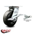 thumbnail image 2 of 6 Inch Phenolic Caster with Roller Bearing and Brake/Swivel Lock Service Caster, 2 of 2