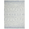thumbnail image 1 of homeroots home decor 385828 6’ x 9’ Ivory and Blue Berber Pattern Area Rug, 1 of 1