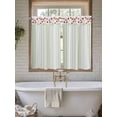 thumbnail image 4 of Red Poppy Flowers Bathroom Window Curtain, Spring Floral Lines Minimalist Green Light Filtering Coffee Kitchen Curtains, Bedroom Living Room Curtains 2 Panel 84"x45", 4 of 6