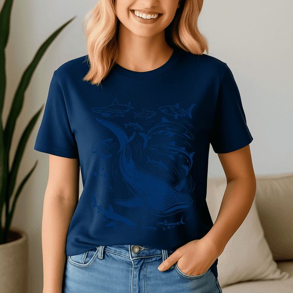 Retro Ocean Wildlife Whale Shark Hammerhead Sharks Lover, Funny Shark Week Shirt, Shark Lover Summer, Beach Vacation TShirt, Ocean Animal