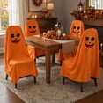 thumbnail image 4 of Halloween Ghost Chair Covers, 47 x 79 Inches Spooky Face Sign for Halloween Party Home Dining Room Office Decor, 4 of 5