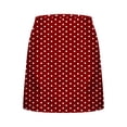 thumbnail image 6 of asdoklhq Women's Plaid Mini Skirts Trendy Fashion Women's Casual Printed Zipper Versatile and Comfortable Spring and Summer Skirt Wine 5X, 6 of 6