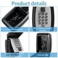 thumbnail image 3 of MesaSe Key Lock Box  Wall Mounted Key Storage Box with 9-Digit Keyboard Resettable Code Portable Weatherproof Outside Key Storage Lockboxfor Home  Office, 3 of 9
