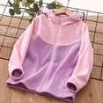 thumbnail image 2 of Hooded Fleece Warm Thicken Jacket Winter Clothe Splice Color For Adults Man Woman &Kids Boys Girls, 2 of 7