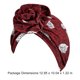 thumbnail image 2 of Turbante africano Sonducket 1 pieza con patrón de flores color Rojo, 2 of 5