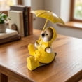 thumbnail image 5 of Resin Baby Chick Figurine with Yellow Raincoat and Umbrella, Cute Miniature Garden Ornament for Outdoor Planter Patio Indoor Table Shelf Home Decor, 5 of 9