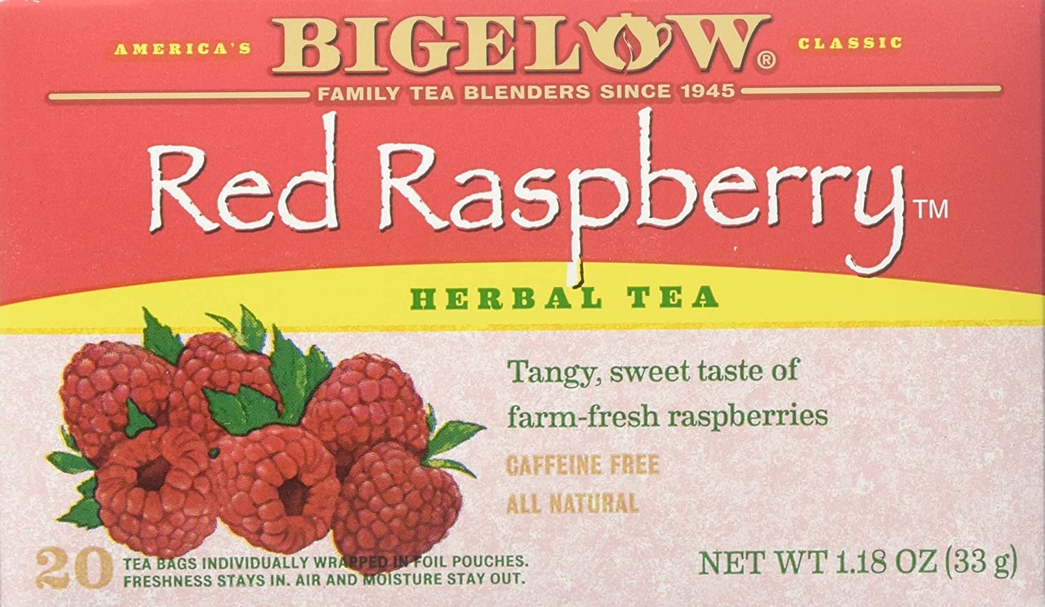 Bigelow Red Raspberry Tea Bags - 20 ct - 3 pk