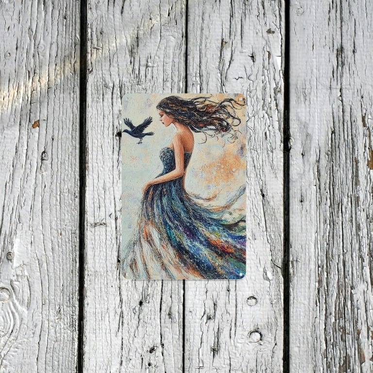 metal dress wall art Casual Urban Street Dress Woman III