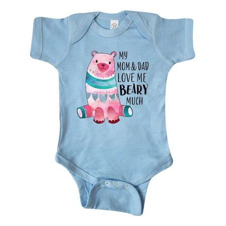 

Inktastic My Mom and Dad Love Me Beary Much with Cute Bear Gift Baby Boy or Baby Girl Bodysuit