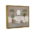 thumbnail image 3 of Stupell Cozy Bathroom Greenery Plants Botanical & Floral Painting Gold Floater Framed Art Print Wall Art, 3 of 6