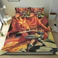 thumbnail image 1 of Mazmorras y Dragones Conjunto de sábanas temático, trío de piezas, cómodo y amigable con la piel, diseño único, regalo de decoración para el hogar para familiares, amigos y fans, 90 cm * 190 cm, 1 of 6