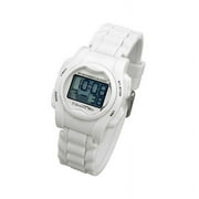 Mini Vibration Watch-White Silicone Band with Steel Buckle