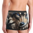 thumbnail image 4 of Bingfone Vintage Blue Floral Wolf Men's Underwear - Casual Stretch Boxer Briefs-Medium, 4 of 7