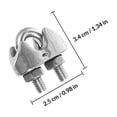 thumbnail image 2 of BRIGHTFUFU 12Ud Abrazaderas De Acero Inoxidable Para Cables Y Cuerdas Con Alta Resistencia, 2 of 6