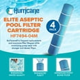 thumbnail image 2 of Hurricane 8 Pack HF7494 Elite Aseptic Pool and Spa Filter Cartridge Replacement, Blue, 2 of 6