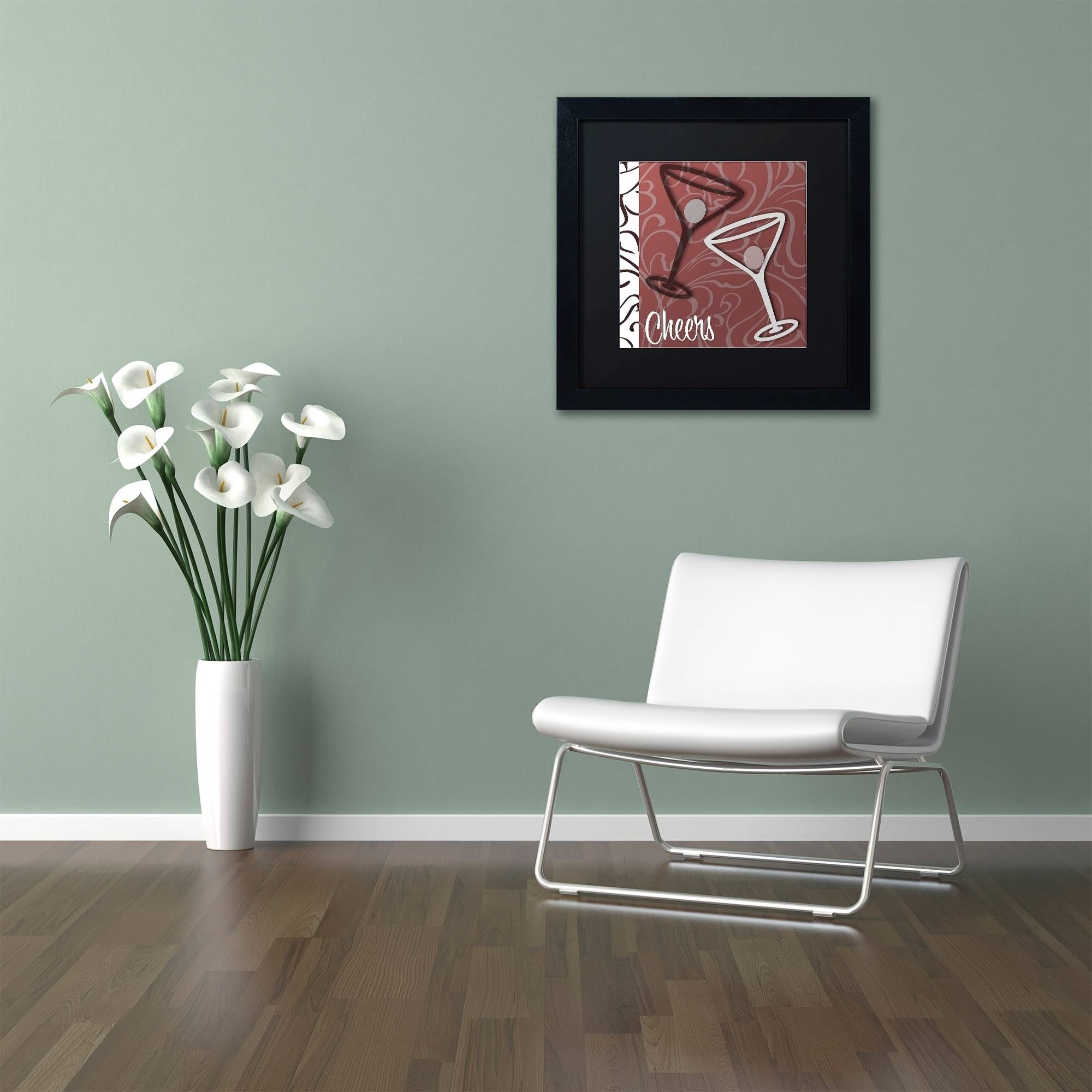 Trademark Fine Art "Cheers I" Canvas Art by Color Bakery Black Matte, Black Frame