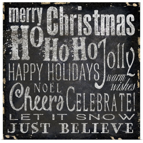 Great BIG Canvas | "Holiday Type III" Art Print - 16x16