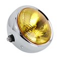 thumbnail image 1 of Universal Motorcycle Headlight Motorcycle Headlamp Motorcycle Front Headlight Modified Round Headlight Retro Yellow Lens Motorcycle Round Modified Front Headlight Fits For CG125, 1 of 8