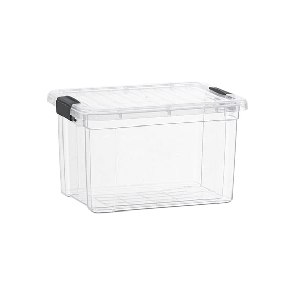Superio Clear Storage Boxes with Lids, Plastic Container Bins for Organizing, Stackable Crates, BPA Free, Non Toxic, Odor Free, Organizers for Home, Office, School, and Dorm, 4.75 Quart