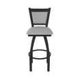 thumbnail image 5 of 870 Hadleigh 30" Swivel Bar Stool with Black Wrinkle Finish and Canter Folkstone Grey Seat and Back, 5 of 5