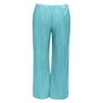 thumbnail image 6 of Glitter Sequin Pants Women Low Rise Elastic Waist Wide Leg Flowy Sparkly Pants for Disco Party Dancewear Clubwear, 6 of 6