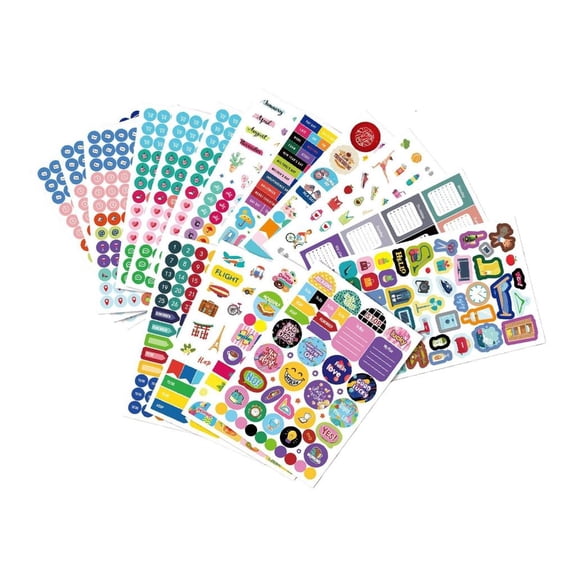 Osdhezcn 16 Sheets Calendar Date Number Sticker for Planners, Happy Monthly Sticker Set