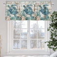 thumbnail image 5 of Ocean Turtle Valances for Windows, 42 x 12in, Retro Coral Starfish Anchor Coastal Wood Rod Pocket Kitchen Valance Curtain Light Filtering Window Treatments for Living Room Bedroom, 1 Panel, 5 of 7