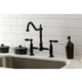 thumbnail image 2 of Kingston Brass KS1175AL Heritage Bridge Kitchen Faucet, Oil Rubbed Bronze, 2 of 5