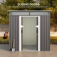 thumbnail image 6 of Asofer 6'x4' Galvanized Steel Outdoor Storage Shed, Lockable Door Weather Resistant Tool Shed for Backyard Patio, 6 of 11