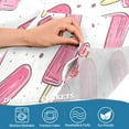 thumbnail image 3 of Yayeee Kitchen Curtains Tier Pair Light Filtering 27"x36" Rod Pocket Short Cafe Window Panel, Pink Popsicle Pattern, 3 of 7