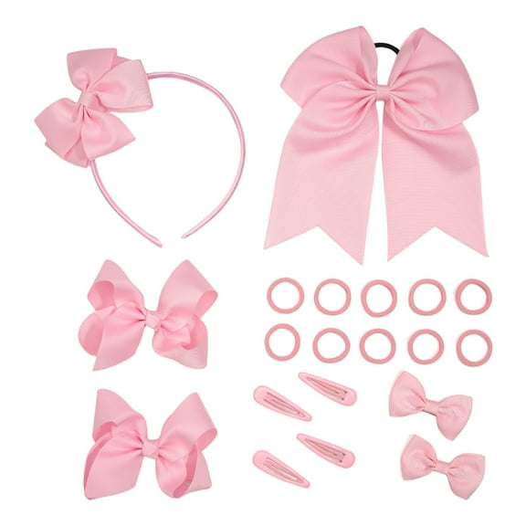 Uniform Bows Hair Accessories Set School Girls Hair Bows Headband Hair Clips