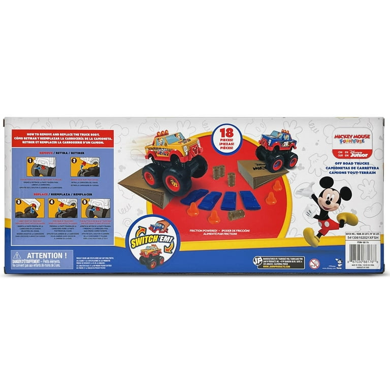 Mickey゜o゜２セット Disney Kids Junior Mickey Off-Road Monster Truck Vehicle Playsets