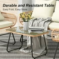 thumbnail image 4 of LHBcraft 4-Piece Outdoor Patio Furniture Set - All-Weather Wicker Conversation Set with Cushions & Tempered Glass Table, 4 of 8