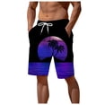 thumbnail image 3 of XINPING Plus Size Beach Shorts Men 4x Loose Fit Solid Color Quick Dry Swimming Swimsuit Beach Shorts Big and Tall Upf 50+ Sun Protection Fishing Shorts for Men, 3 of 5