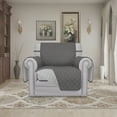 thumbnail image 2 of Easy-Going Reversible Sofa Slipcover Water Resistant Couch Cover, Chair Size, Gray/Light Gray, 2 of 7
