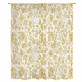 thumbnail image 2 of Yellow Flowers Sheer Curtains 45 Inches Long, Country Pastoral Floral Leaves Vines Light Filering Curtains, Breathable Simi Curtain Privacy Drapes for Kitchen Bathroom Small Window Treatment, 2 of 9