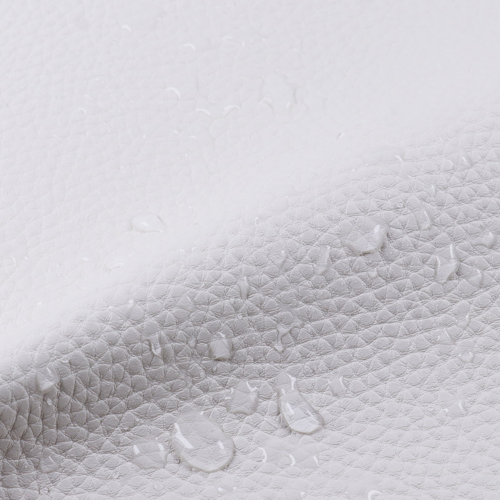 Faux Leather Synthetic Fabric, 1.6mm Thick Marine Vinyl Leather Fabric, Waterproof Material for Automotive,Boat,Headliner,Crafts, Chairs,DIY Sewing White