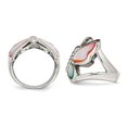 thumbnail image 4 of Stainless Steel Polished Enamel Butterfly Ring, 4 of 5
