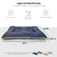 thumbnail image 6 of Precious Tails Co-Pilot Waterproof Dog Bed, Navy, Medium, 35"L x 23"W x 5.25"H, 6 of 7