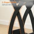 thumbnail image 3 of HOOBRO X-Design Narrow End Table with Open Storage, Black, 3 of 10