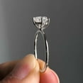 thumbnail image 3 of Cora jewellery 2CT Heart Shape Moissanite Hidden Halo Engagement Ring For Women, 18K White Gold, 3 of 6