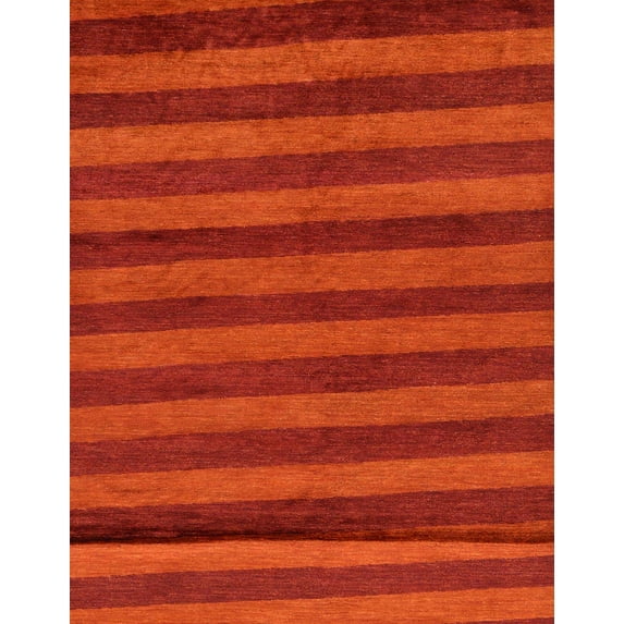 Ahgly Company Indoor Rectangle Abstract Red Abstract Area Rugs, 7' x 9'