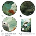 thumbnail image 3 of Designart "Manatee Grace Green Majesty I" Animals Framed Wall Art - Coastal Green Coastal Animal Bedroom Framed Canvas Wall Art, 3 of 6
