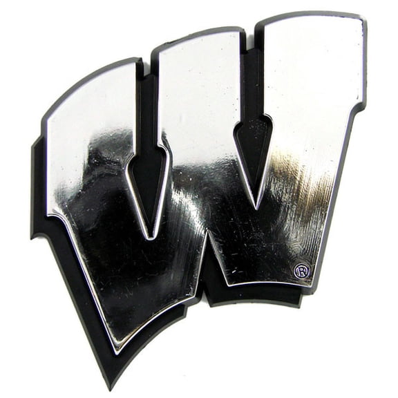 Wisconsin Badgers Official NCAA Silver Auto Emblem by Team Promark 080223