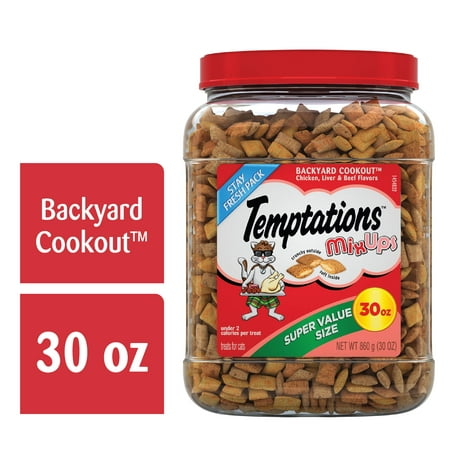 Temptations MixUps Cat Treats Backyard Cookout Flavor, 30 Oz. Tub (Super Value Size)
