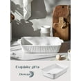 thumbnail image 6 of DOWAN Casserole Dish, 9x13 Ceramic Baking Dish, Large Lasagna Pan Deep for Oven, 4.2 Quarts Baking Pan with Handles, Oven Safe and Durable Bakeware for Lasagna, Home Decor, Wedding Gift, White, 6 of 7